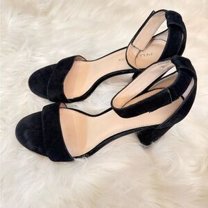 Pelle Moda Black Suede Heels